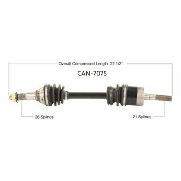 Wide Open OE Replacement CV Axle CAN AM FRONT RIGHT OUTLANDER 650/850/1000 20 CAN-7075